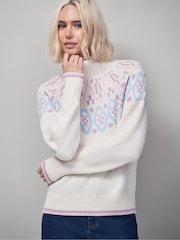 Ro&Zo Cream Fairisle Pattern Knit Jumper - Image 1 of 4