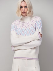 Ro&Zo Cream Fairisle Pattern Knit Jumper - Image 3 of 4