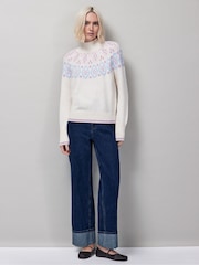 Ro&Zo Cream Fairisle Pattern Knit Jumper - Image 4 of 4