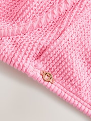 Neon Pink Crinkle DD+ Wired Non Padded Bikini Top - Image 9 of 9