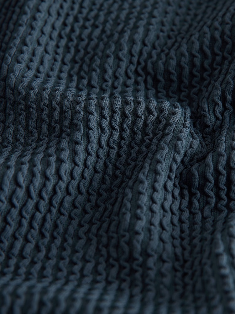 Bleu acier - Maillot de bain gainant à encolure dégagée - Image 4 de 4