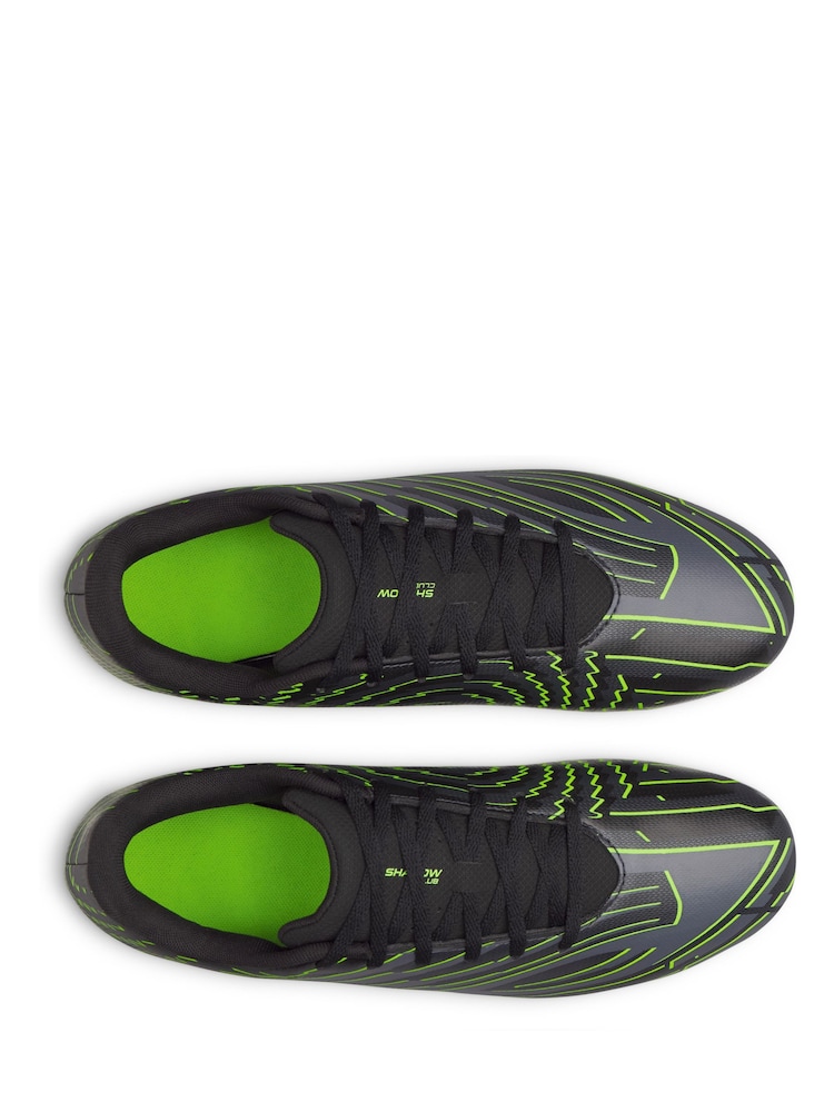 Vans Black/Green Shadow Club 4 Firm Ground Football Boots - Image 2 of 5