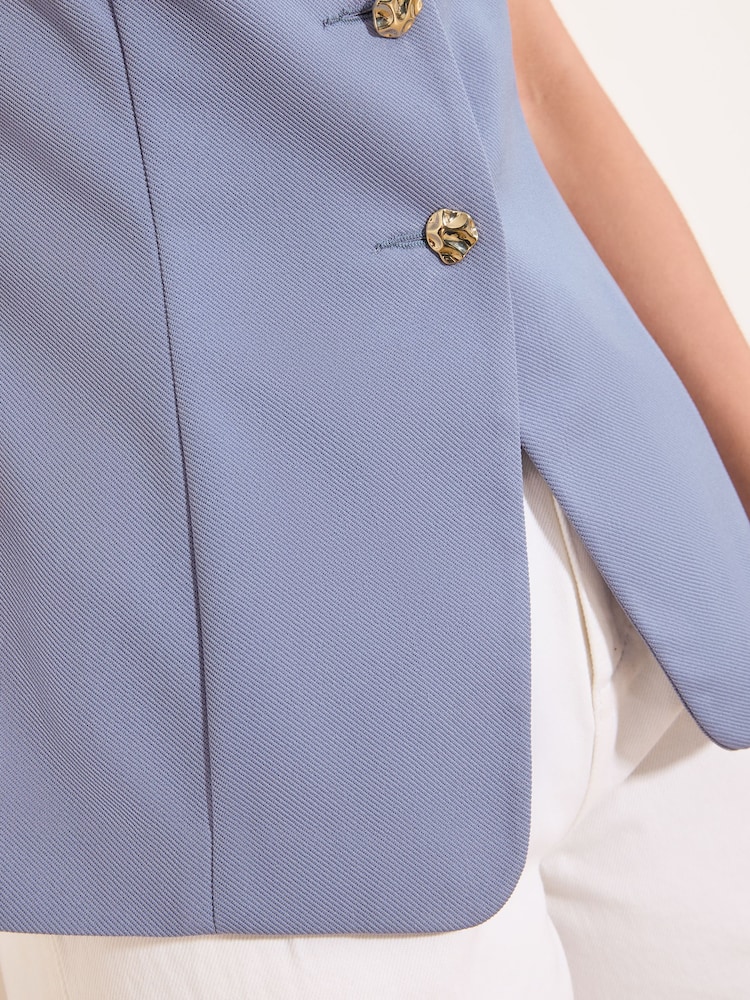 Lipsy Blue Square Neck Waistcoat - Image 2 of 4