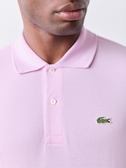 Lacoste Pink L.12.12 Classic Fit Short Sleeve Polo Shirt - Image 4 of 5