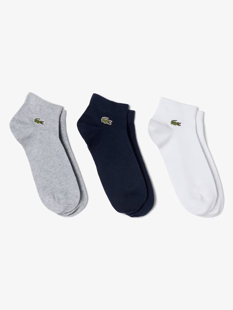 Lacoste White 3-Pack Low Cut Sport Socks - Image 1 of 2