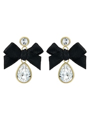 Ted Baker Gold Tone Ritala: Ribbon Bow Crystal Drop Earrings - Image 3 of 4