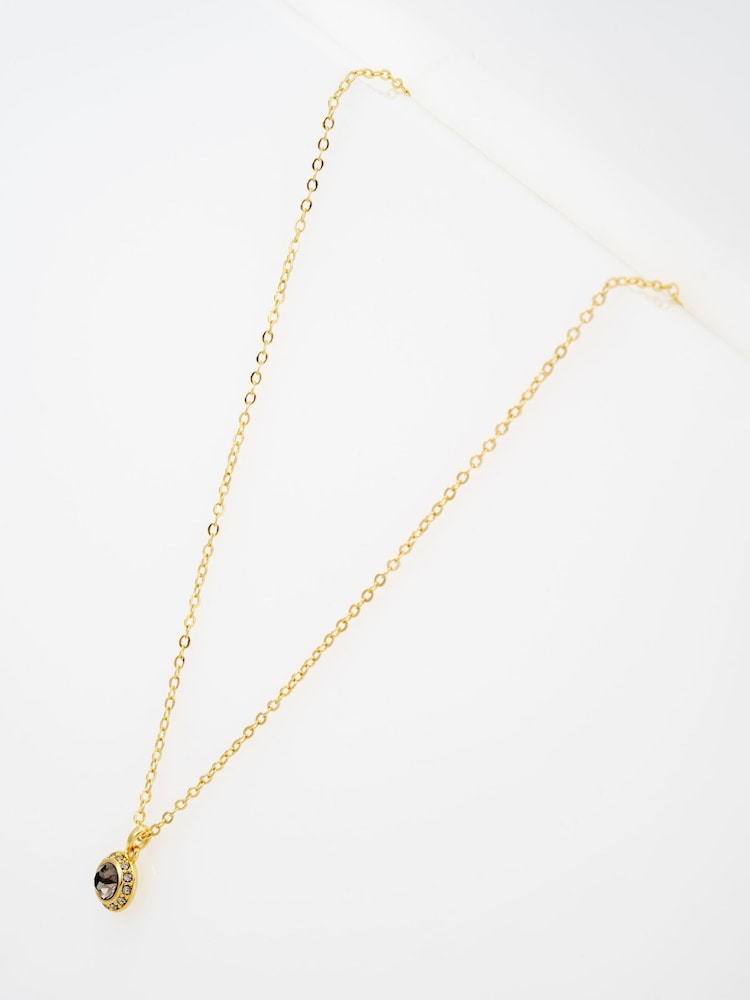 Ted Baker Gold Tone SOLTELL: Solitaire Sparkle Crystal Pendant Necklace - Image 1 of 4 Ted Baker Gold Tone SOLTELL: Solitaire Sparkle Crystal Pendant Necklace - Image 1 of 4