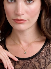 Ted Baker Gold Tone SOLTELL: Solitaire Sparkle Crystal Pendant Necklace - Image 4 of 4