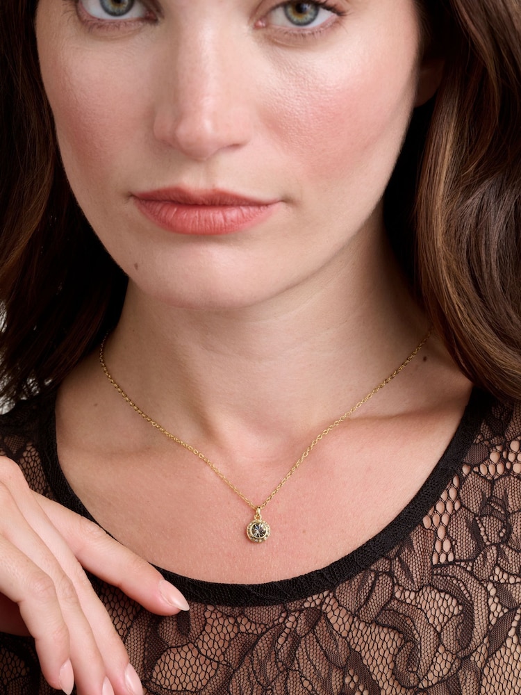 Ted Baker Gold Tone SOLTELL: Solitaire Sparkle Crystal Pendant Necklace - Image 4 of 4 Ted Baker Gold Tone SOLTELL: Solitaire Sparkle Crystal Pendant Necklace - Image 4 of 4