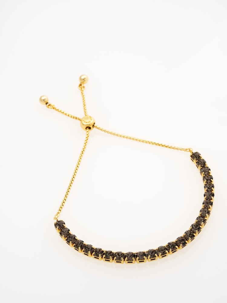 Ted Baker Gold Tone Melrah: Crystal Adjustable Tennis Bracelet - Image 1 of 4 Ted Baker Gold Tone Melrah: Crystal Adjustable Tennis Bracelet - Image 1 of 4