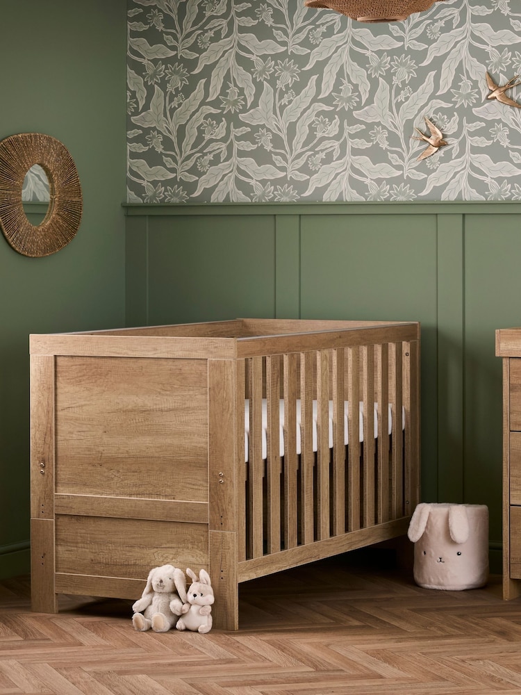 Obaby Oak Nika Cot Bed - Image 1 of 6 Obaby Oak Nika Cot Bed - Image 1 of 6