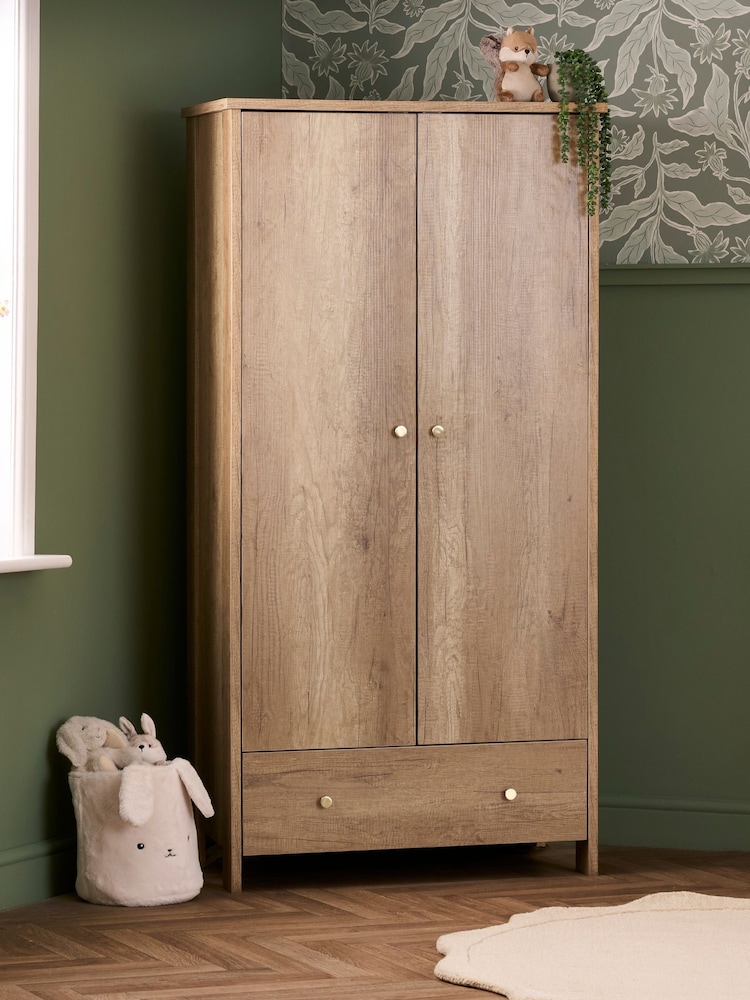 Obaby Oak Nika Double Wardrobe - Image 2 of 6 Obaby Oak Nika Double Wardrobe - Image 2 of 6