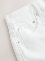 أبيض - سكورت دنيم قصيرة للقوام الرشيق - صورة 9 من 10