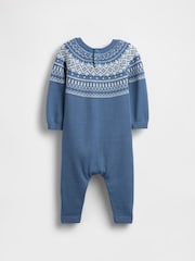 Gap Blue Fairisle Pattern Jumper One-Piece (0-24mths) - Image 2 of 2