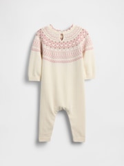 Gap Cream Fairisle Pattern Jumper One-Piece (0-24mths) - Image 2 of 2