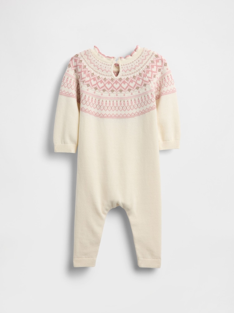 Gap Cream Fairisle Pattern Jumper One-Piece (0-24mths) - Image 2 of 2