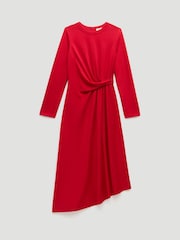 Hush Red Asymmetric Hem Jersey Dress - Image 5 of 5