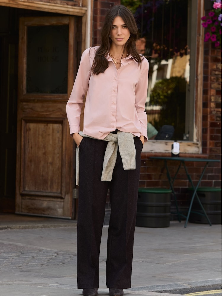 Baukjen Purple Fera Wool Blend Wide Leg Trousers - Image 2 of 3