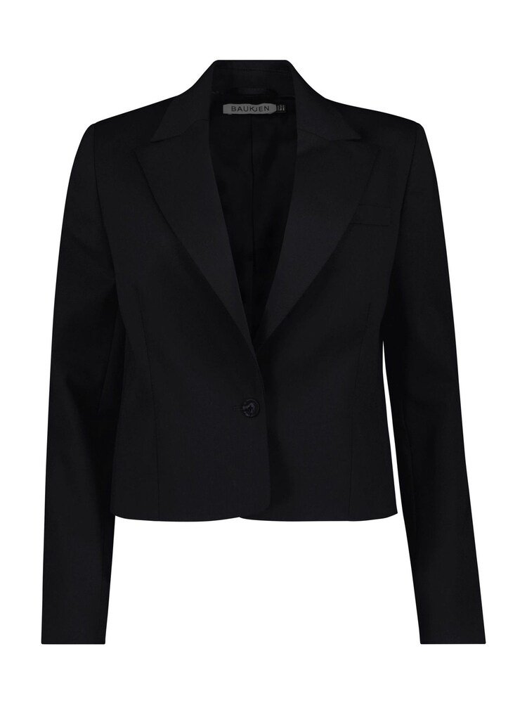 Baukjen Pelin Wool Blend Cropped Black Blazer - Image 5 of 5