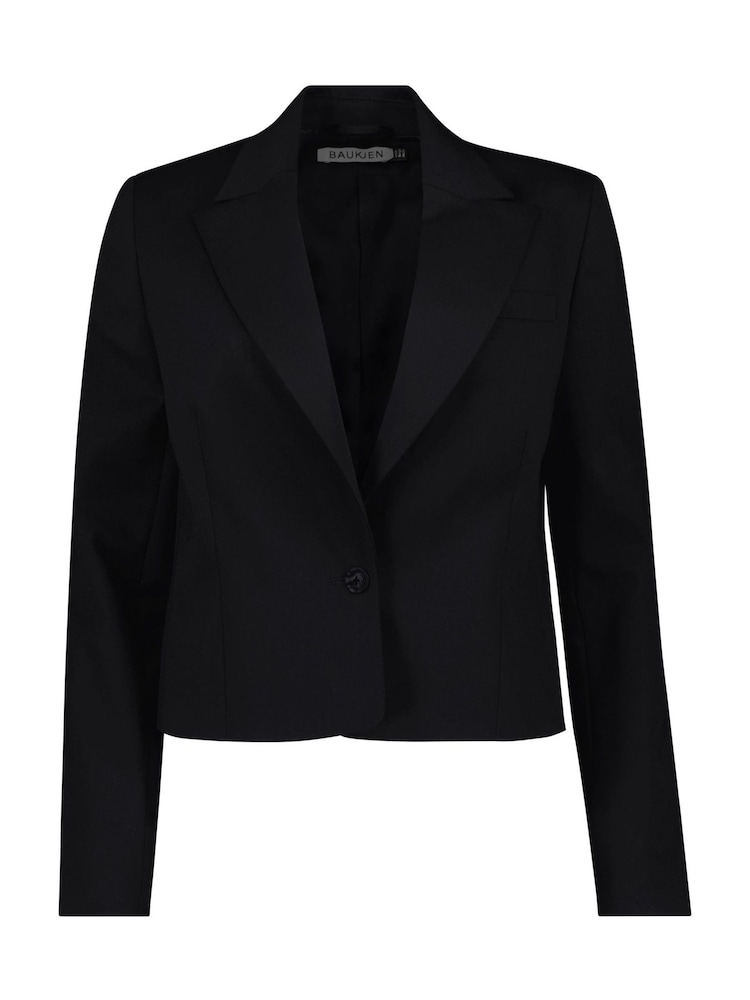Baukjen Pelin Wool Blend Cropped Black Blazer - Image 5 of 5 Baukjen Pelin Wool Blend Cropped Black Blazer - Image 5 of 5