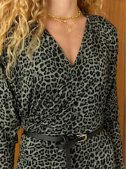 Baukjen Kylar Printed Jersey Midi Green Dress - Image 3 of 4