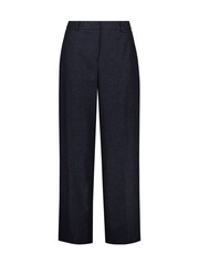 Baukjen Blue Gwynnie Wool Blend Wide Leg Trousers - Image 5 of 5