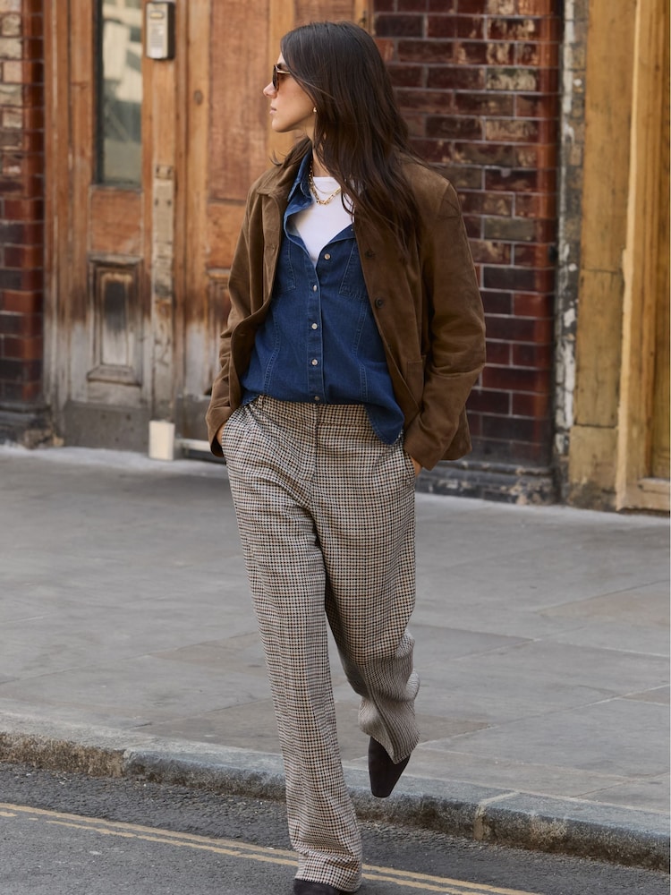 Baukjen Natural Gwynnie Wool Blend Wide Leg Trousers - Image 2 of 4 Baukjen Natural Gwynnie Wool Blend Wide Leg Trousers - Image 2 of 4