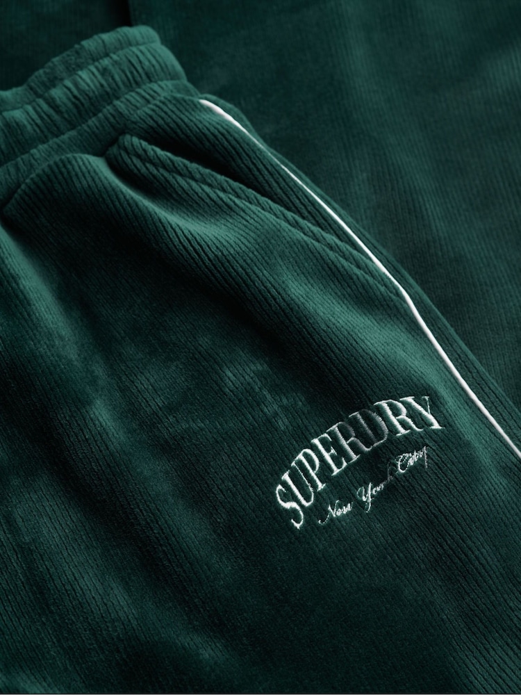 Superdry Green Country Club Velour Straight Joggers - Image 8 of 8 Superdry Green Country Club Velour Straight Joggers - Image 8 of 8