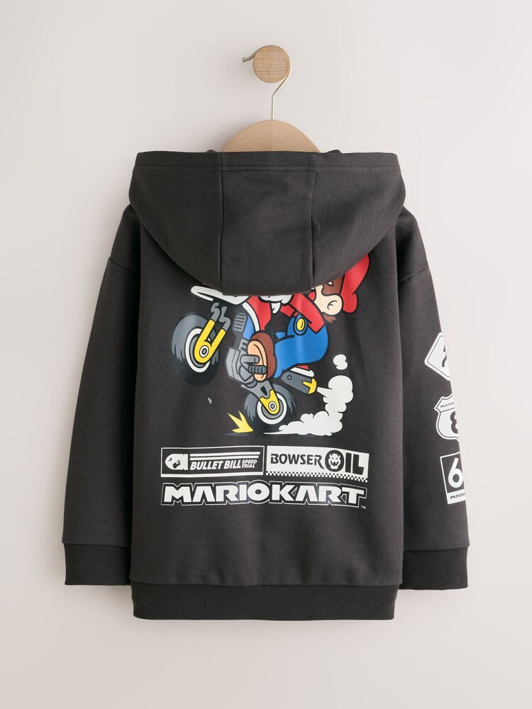 炭灰色 - Mario Zip Through Hoodie (3-16yrs) - 图片2 / 4