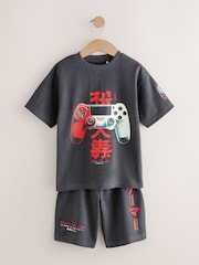 Серый/красный футбольный мяч Tokyo - Короткая пижама 2 пачкой (3-16лет) - Изображение 4 6