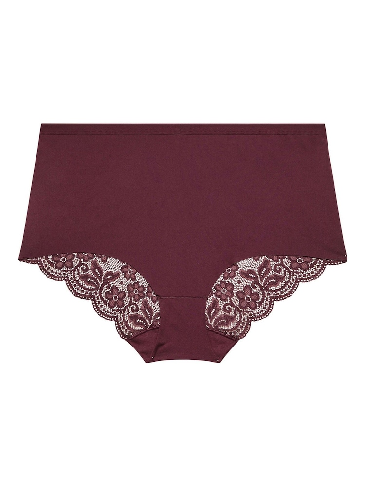 Yours Curve Purple Lace Back High Waist Knickers 3 Pack - Image 7 of 7