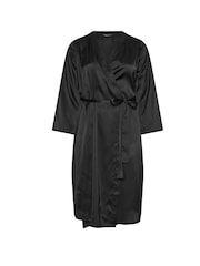 Yours Curve Black Satin Robe - Image 5 of 5