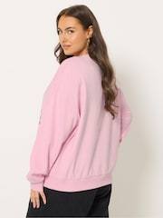 Yours Curve Pink Bow Tree Novelty Sweatshirt - Image 3 of 5