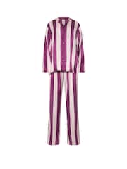 Long Tall Sally Red Wide Stripe Satin Pyjamas Set - Image 5 of 5