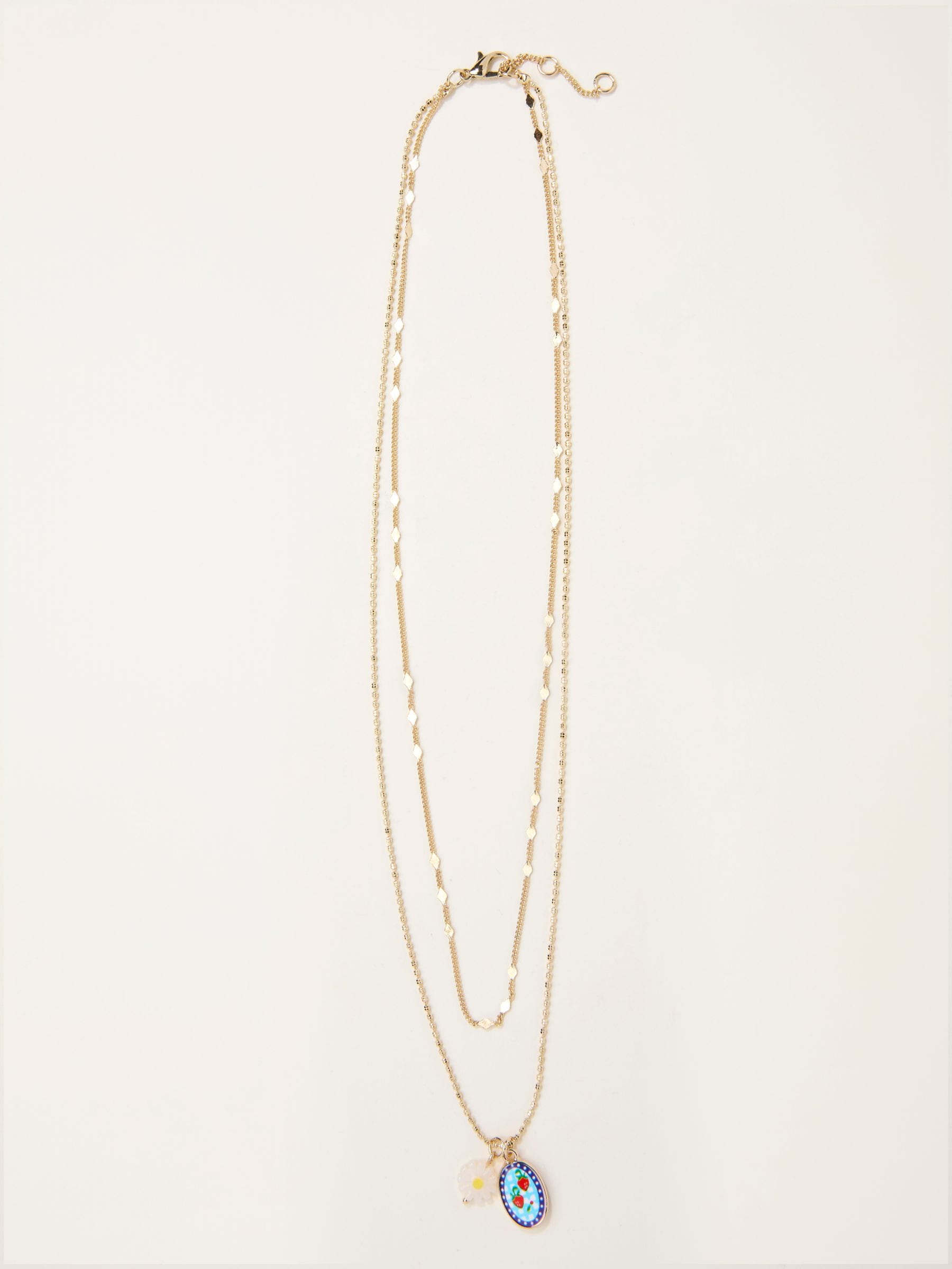 Fat Face Women's Necklace Gold Layered Meadow