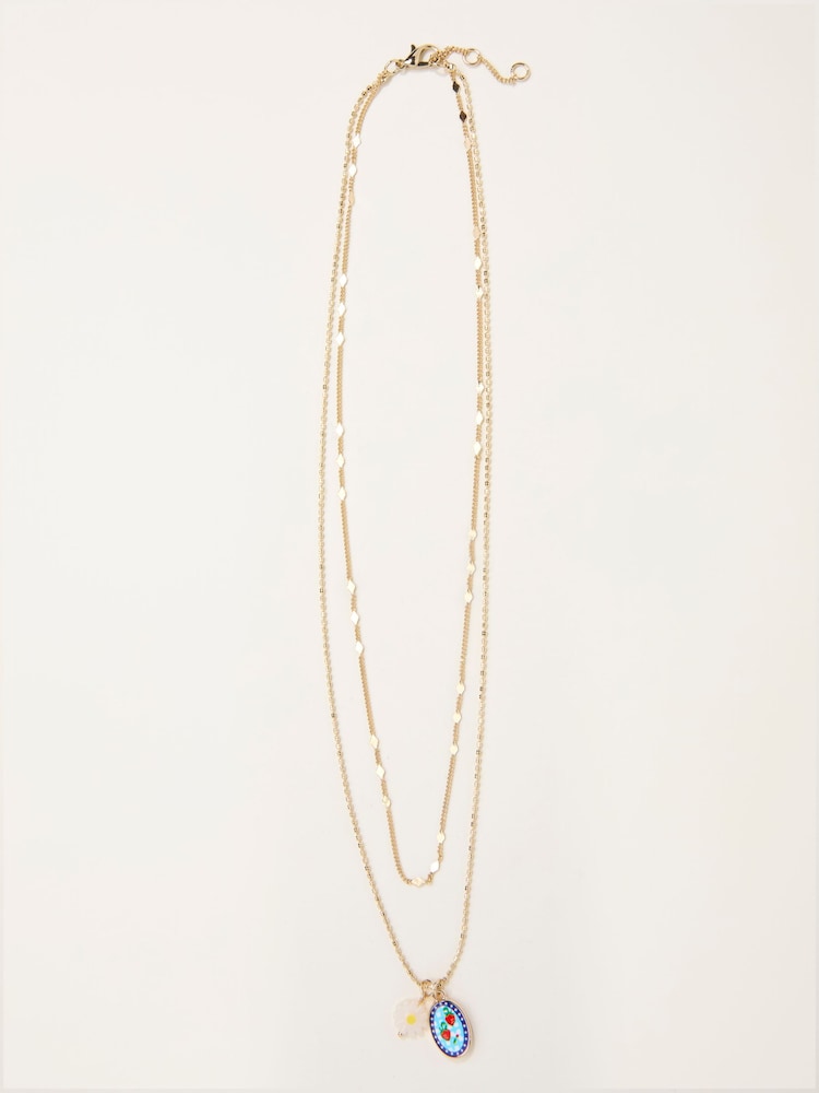 FatFace Gold Tone Meadow Layered Necklace - Image 1 of 2