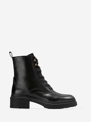 Cole Haan Cherise Lace-Up Lug Black Boots - Image 1 of 6