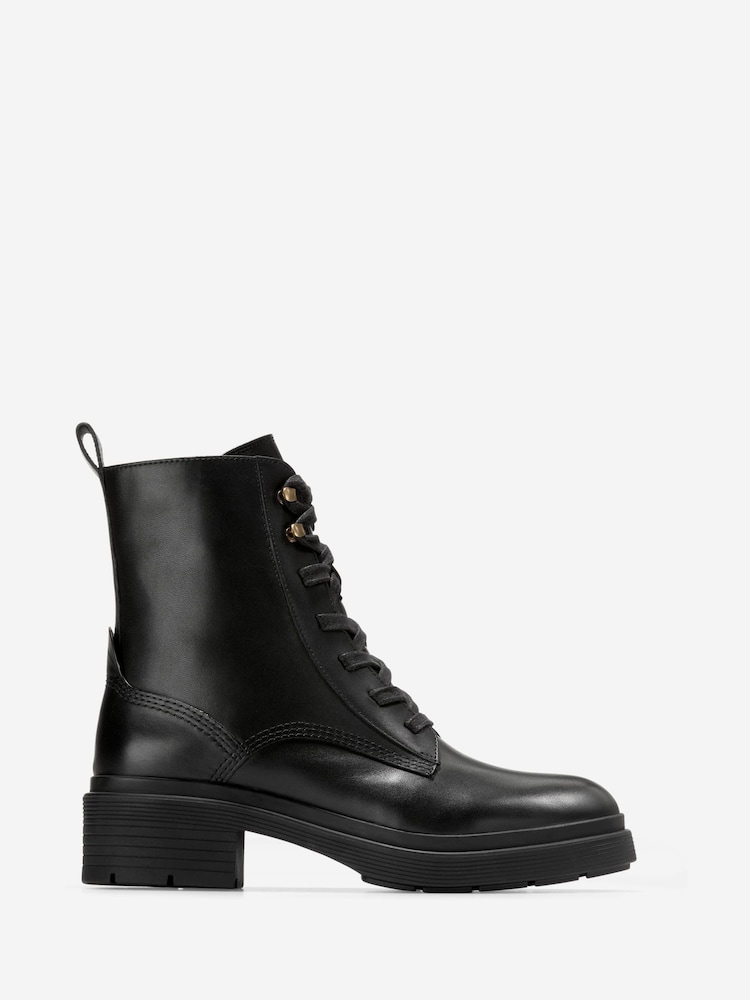 Cole Haan Cherise Lace-Up Lug Black Boots - Image 1 of 6 Cole Haan Cherise Lace-Up Lug Black Boots - Image 1 of 6