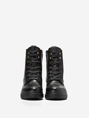 Cole Haan Cherise Lace-Up Lug Black Boots - Image 3 of 6