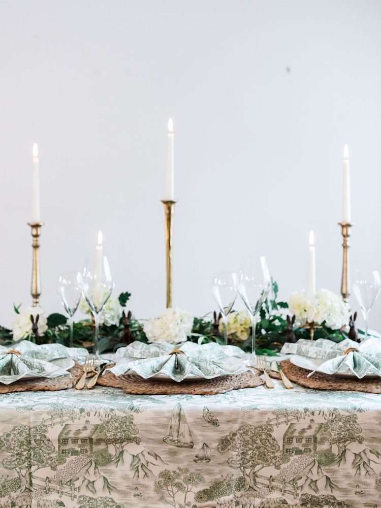 Avalon Home Green Lake District Toile Tablecloth - Image 1 of 6