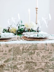 Avalon Home Green Lake District Toile Tablecloth - Image 5 of 6