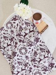 Avalon Home Burgundy Stag & Wreath Tea Towel - Image 3 of 5
