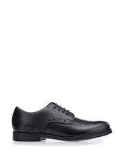 Start Rite Brogue Leather Smart School Black Shoes Multi Fit - Image 1 of 5