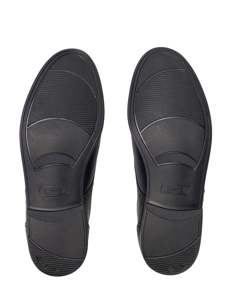 Start Rite Brogue Leather Smart School Black Shoes Multi Fit - Image 5 of 5