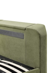 Koble Green Corduroy Side Lift Ottoman TV Bed - Image 6 of 7