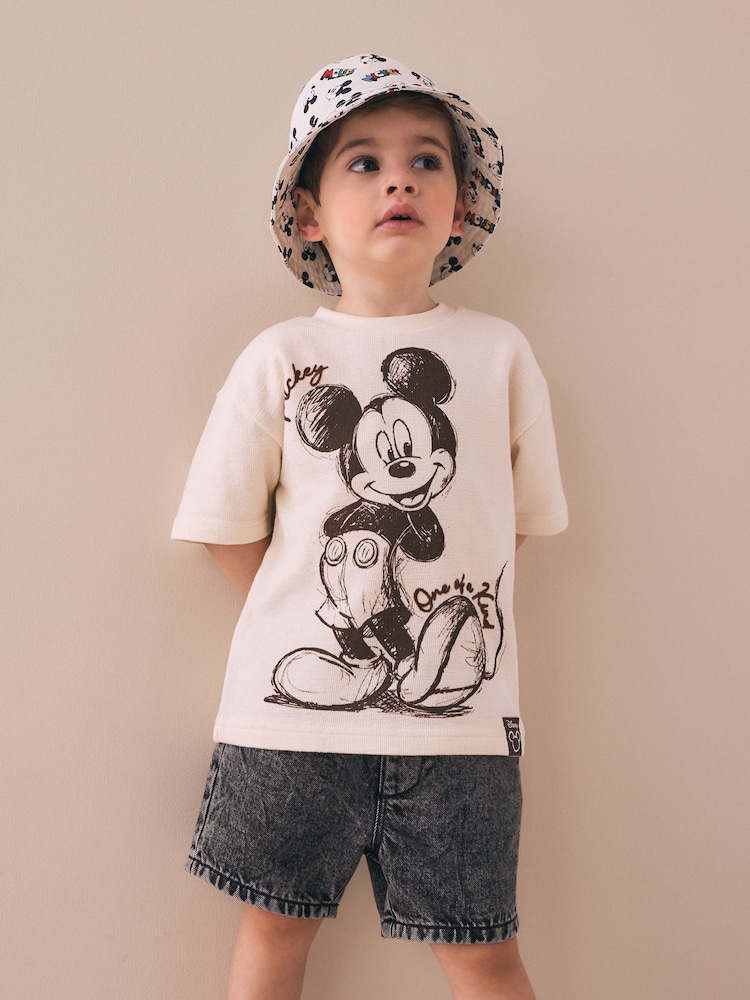 Oatmeal Mickey Mouse Short Sleeve T-Shirt (3mths-8yrs) - Image 1 of 3