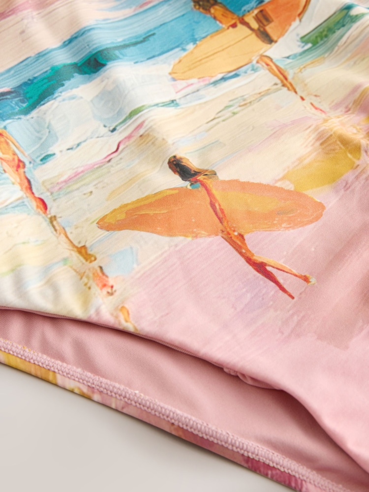 Surfer Scenic Print Scoop Neck Swimsuit - Image 4 of 4 Surfer Scenic Print Scoop Neck Swimsuit - Image 4 of 4