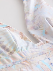 Pastel Blue Shell - بدلة سباحة مكشوفة بخاصية للتحكم في البطن - صورة 2 من 4