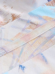 Pastel Blue Shell - بدلة سباحة مكشوفة بخاصية للتحكم في البطن - صورة 3 من 4