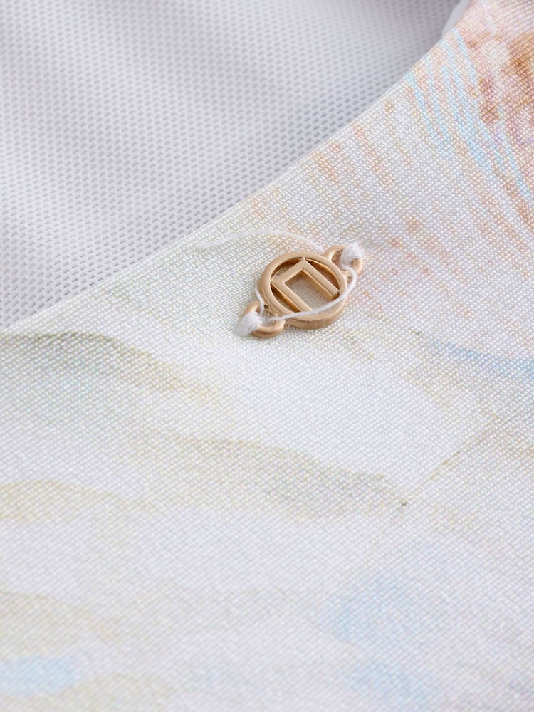 Pastel Blue Shell - بدلة سباحة مكشوفة بخاصية للتحكم في البطن - صورة 4 من 4